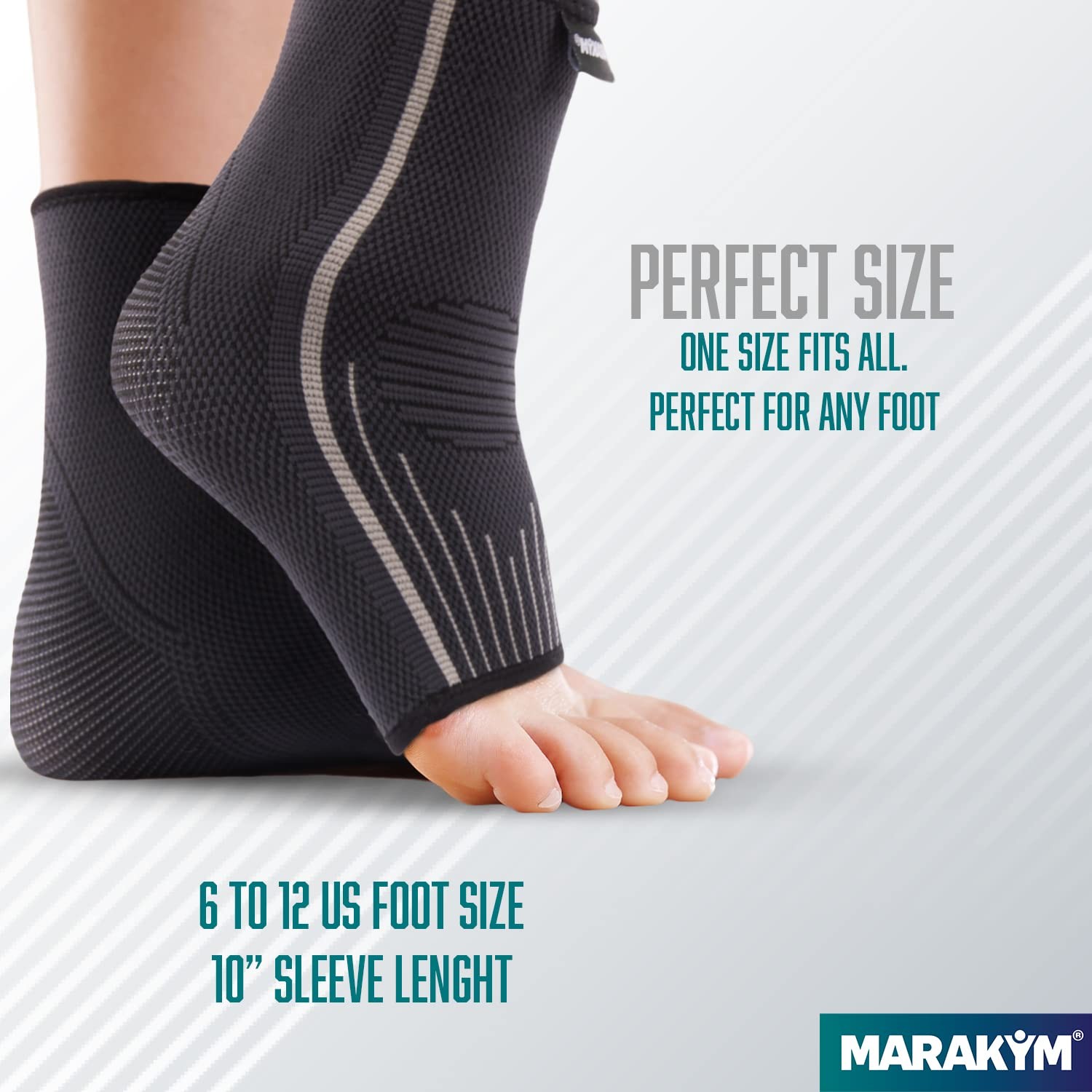 MARAKYM Ankle Support Compression Socks & Straps | Foot Wrap for Men…