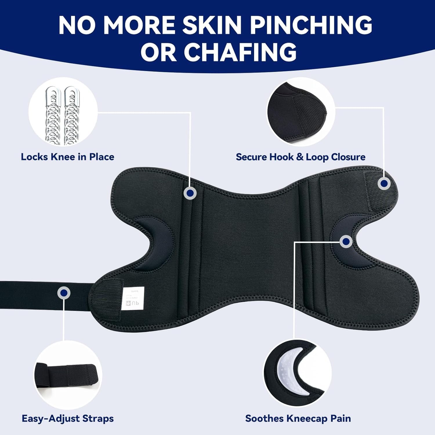 SFNILO Knee Brace Knee Pain & Arthritis, Meniscus Tear, Black, Small