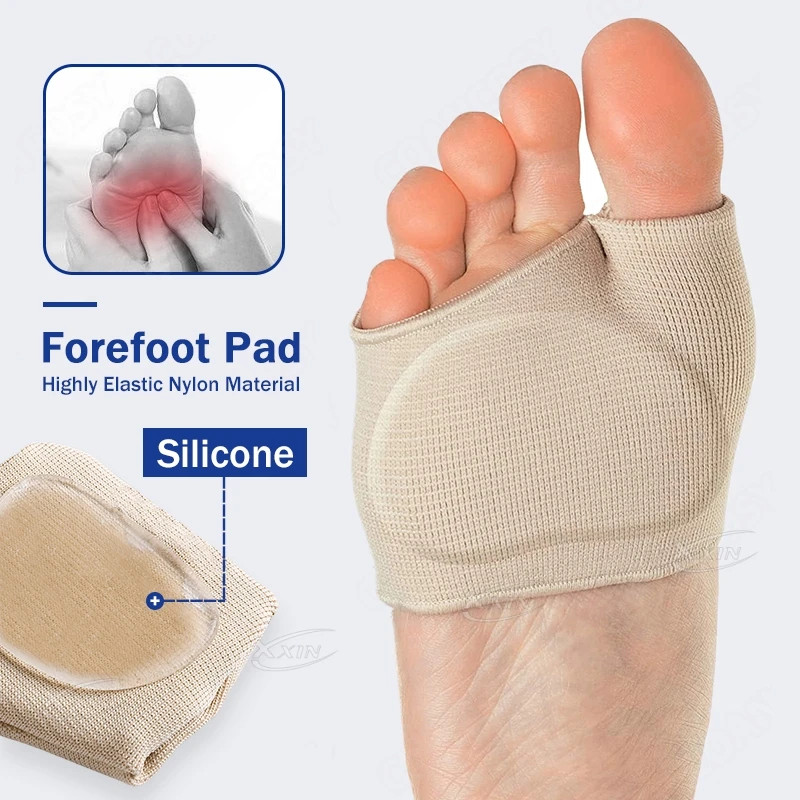 Forefoot Protector CoverSilicone Gel Forefoot Pads Shoe Insole Foot Pain R
