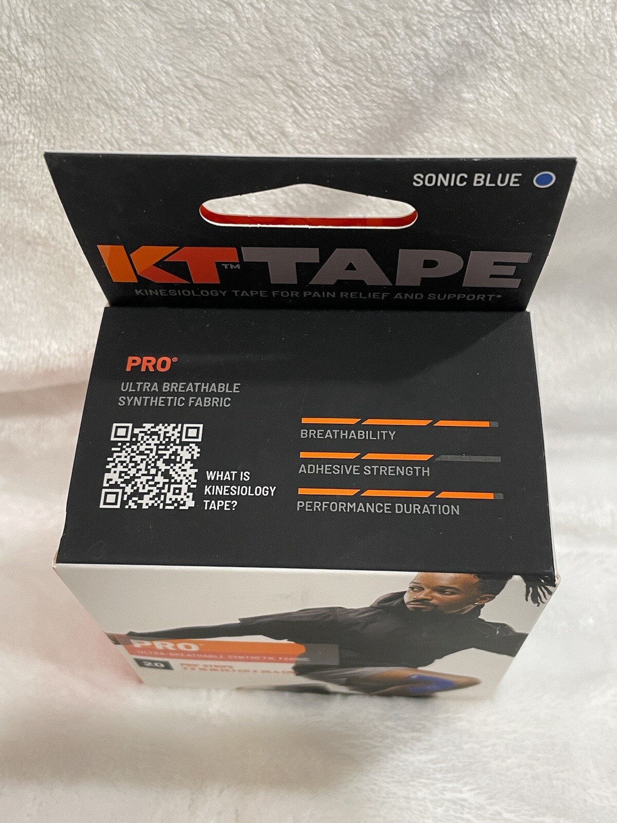 KT Tape Pro 10″ Precut Kinesiology Elastic Sports Roll 20 Strips – Blue