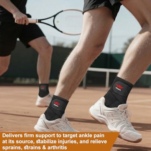 Ankle Brace, 2 Pack Breathable & Strong Ankle Brace for Small Classic Black