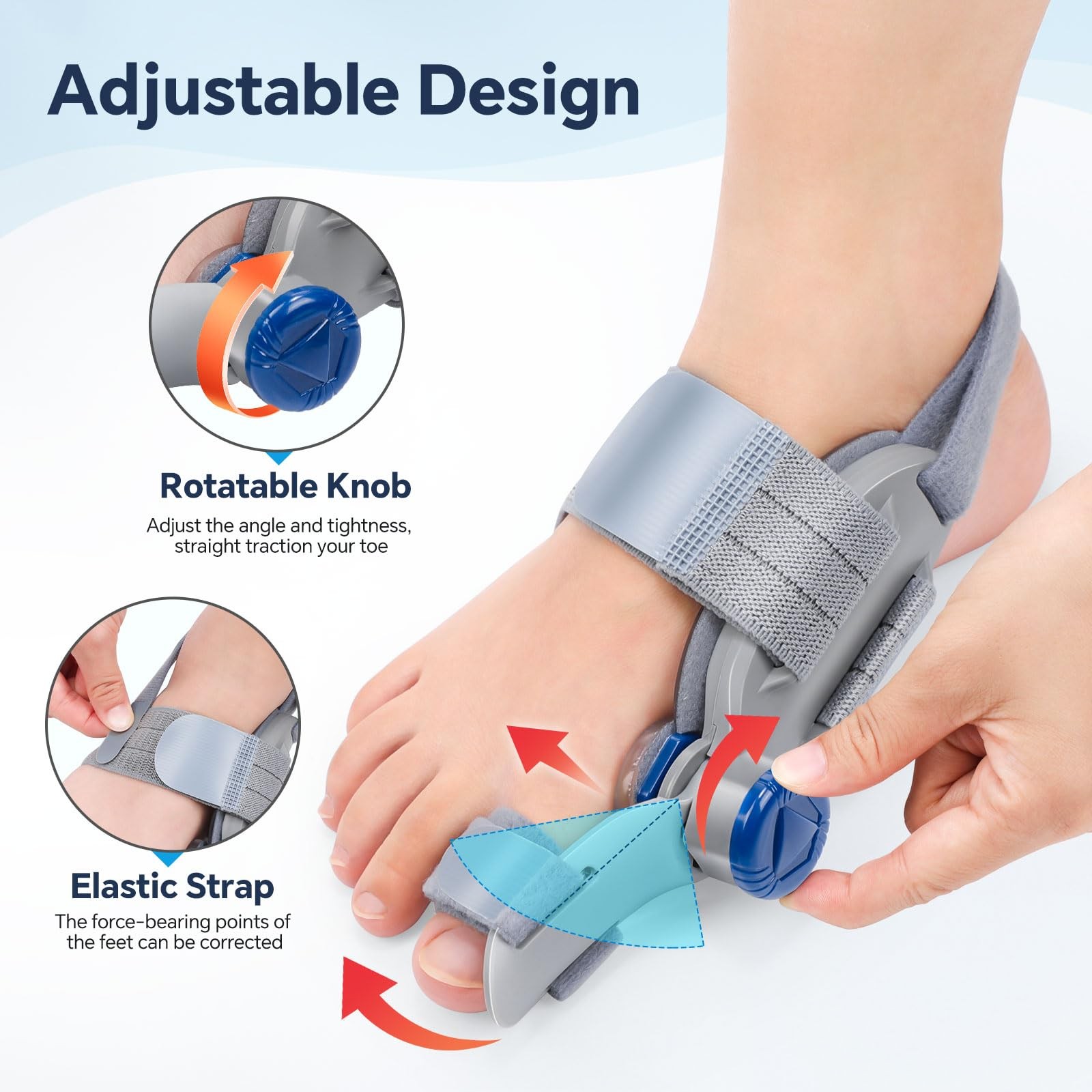 ROHVEMJ Bunion Corrector for Women Men, Big Toe Straightener with One Size
