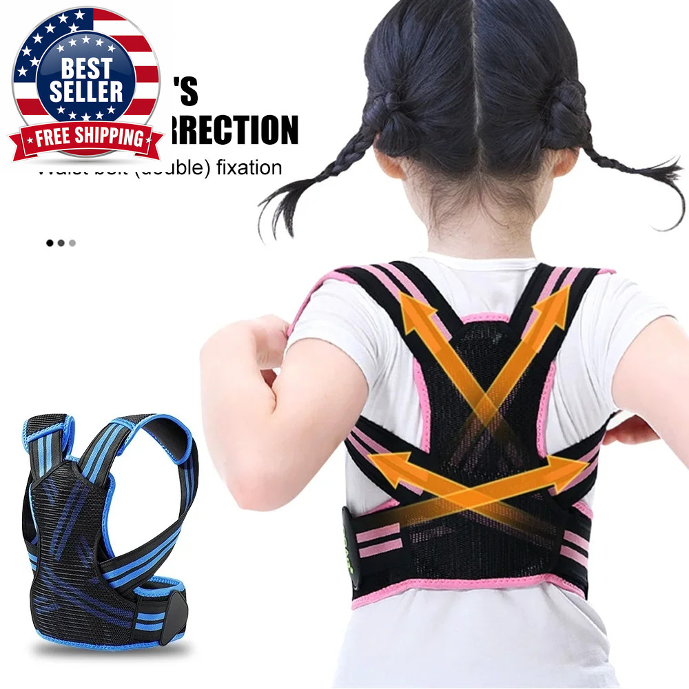 1PC Back Posture Corrector for Kids and Teens, Adjustable Wide Upper Back Straig