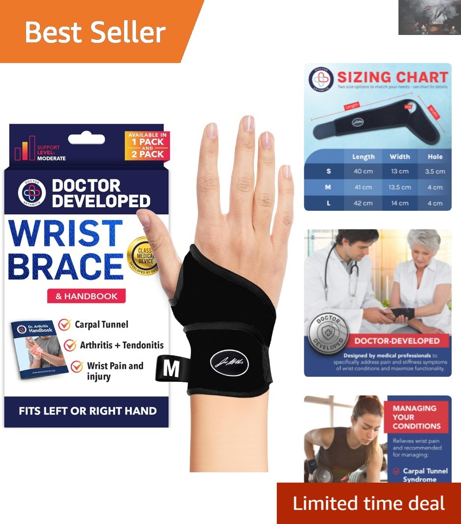 Comfortable Wrist Support Wraps for Sports & Recovery – Includes Exercise Guide