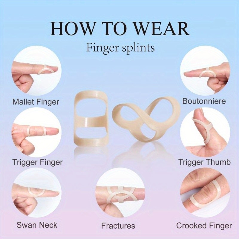 Precision-Made Reliable Economical Compact 8PCS Oval Finger Splint Support Brace