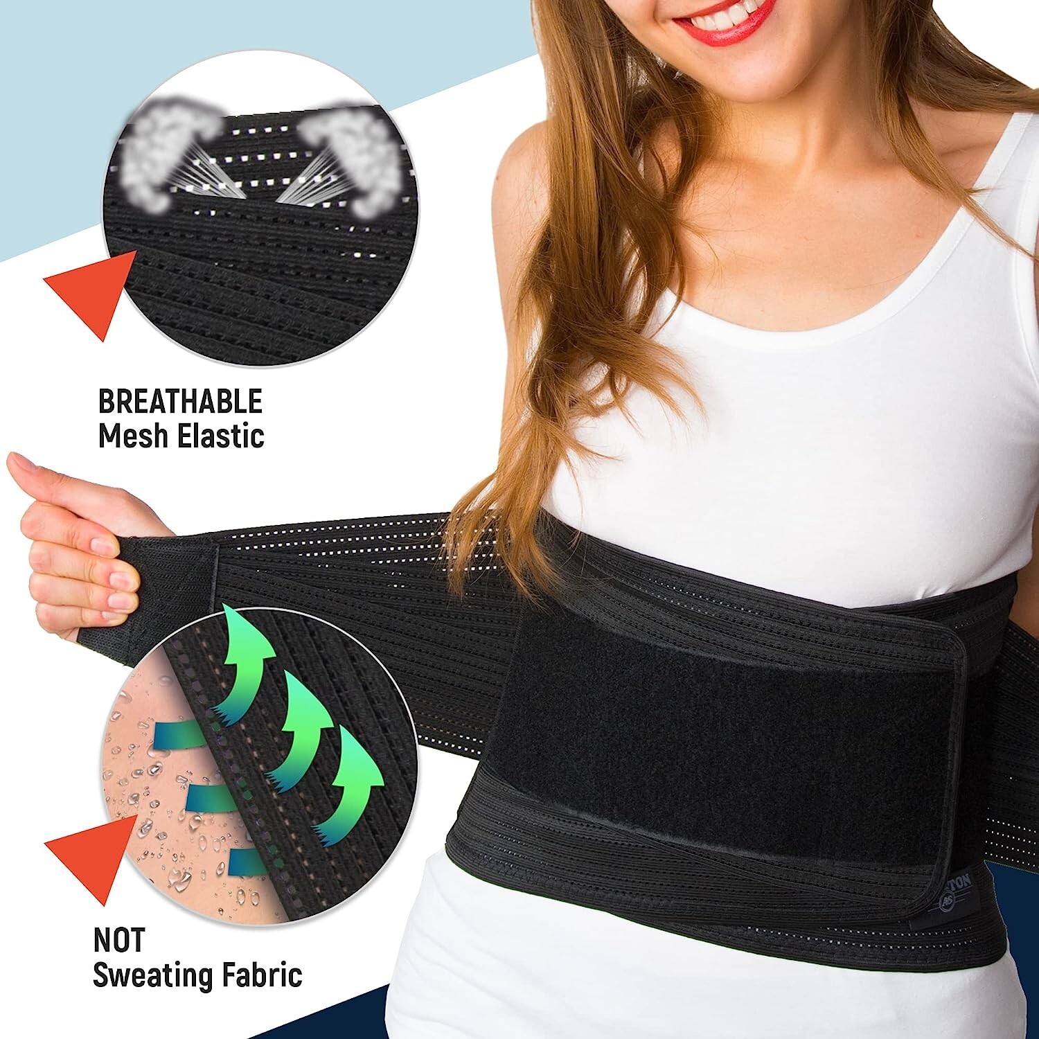AVESTON Back Brace for Lower Back Pain Relief 6 ribs Belt – OPEN BOX