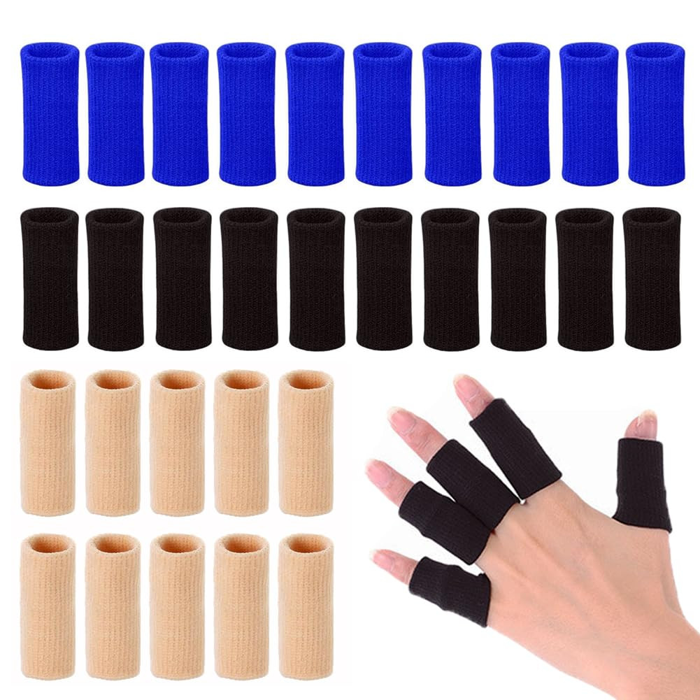 Finger Arthritis Sleeves (30Pcs), Elastic Finger Compression Brace Support | Fin