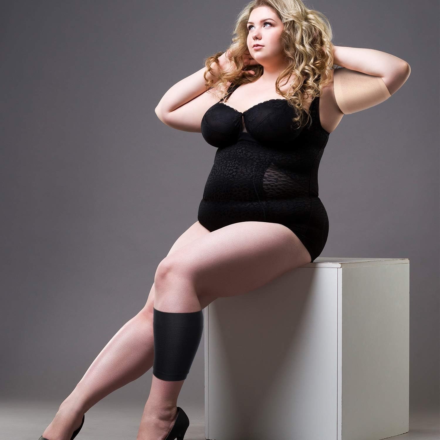 2 Pair Arm Sleeves for plus Size Women, Slim Upper Arm Compression Shapers Wraps