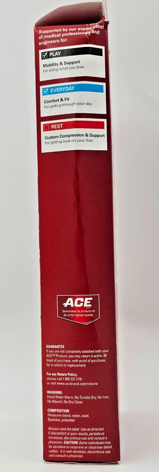 ACE Adjustable Compression Knee Brace with Support Stabilizers New Free Shipping