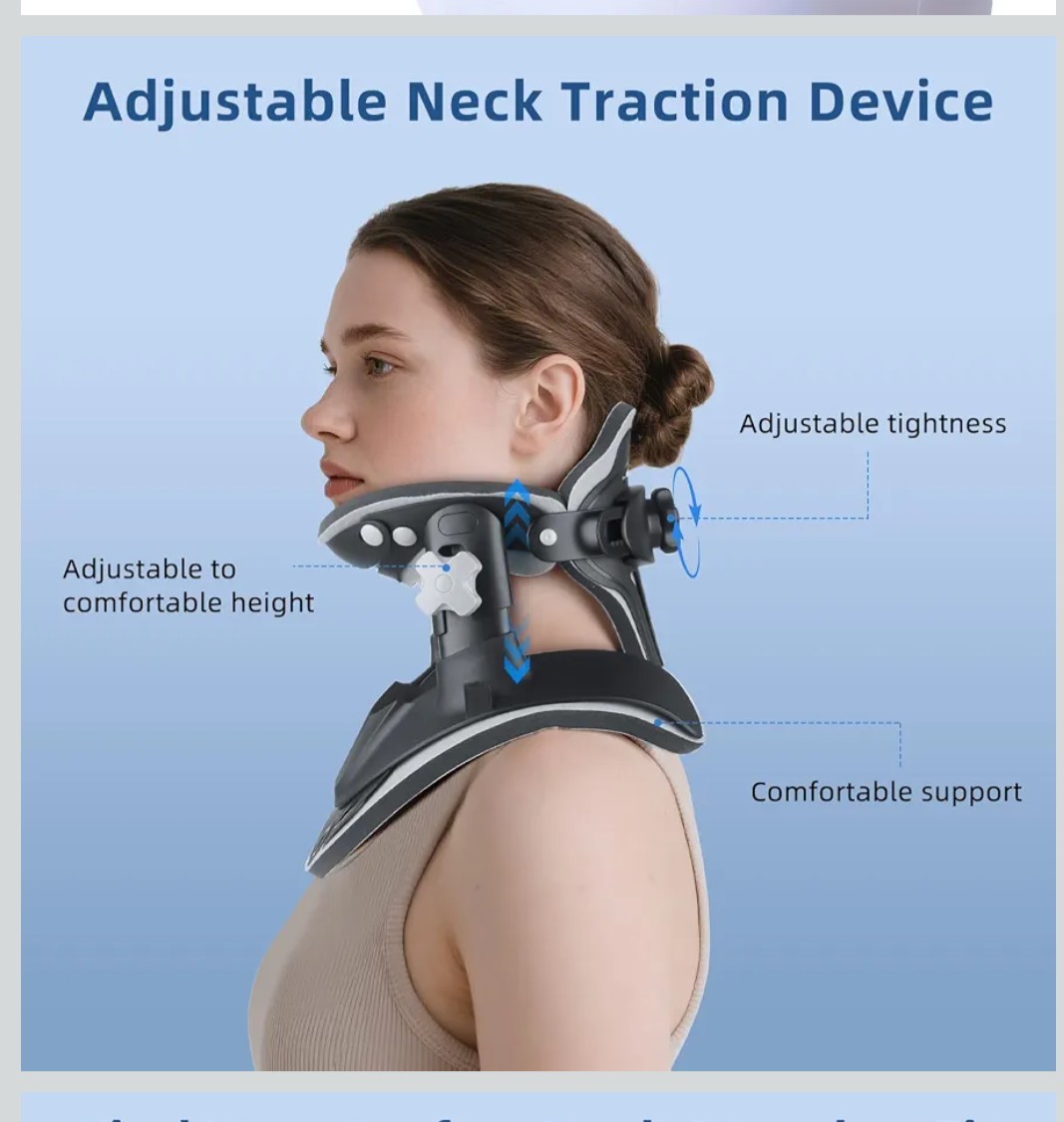Neck Stretcher Cervical Traction, Adjustable Cervical Neck Traction Device, Neck