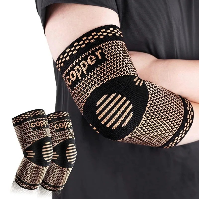 Copper Compression Elbow Sleeve for Tendonitis Arthritis Sports Support 1PC