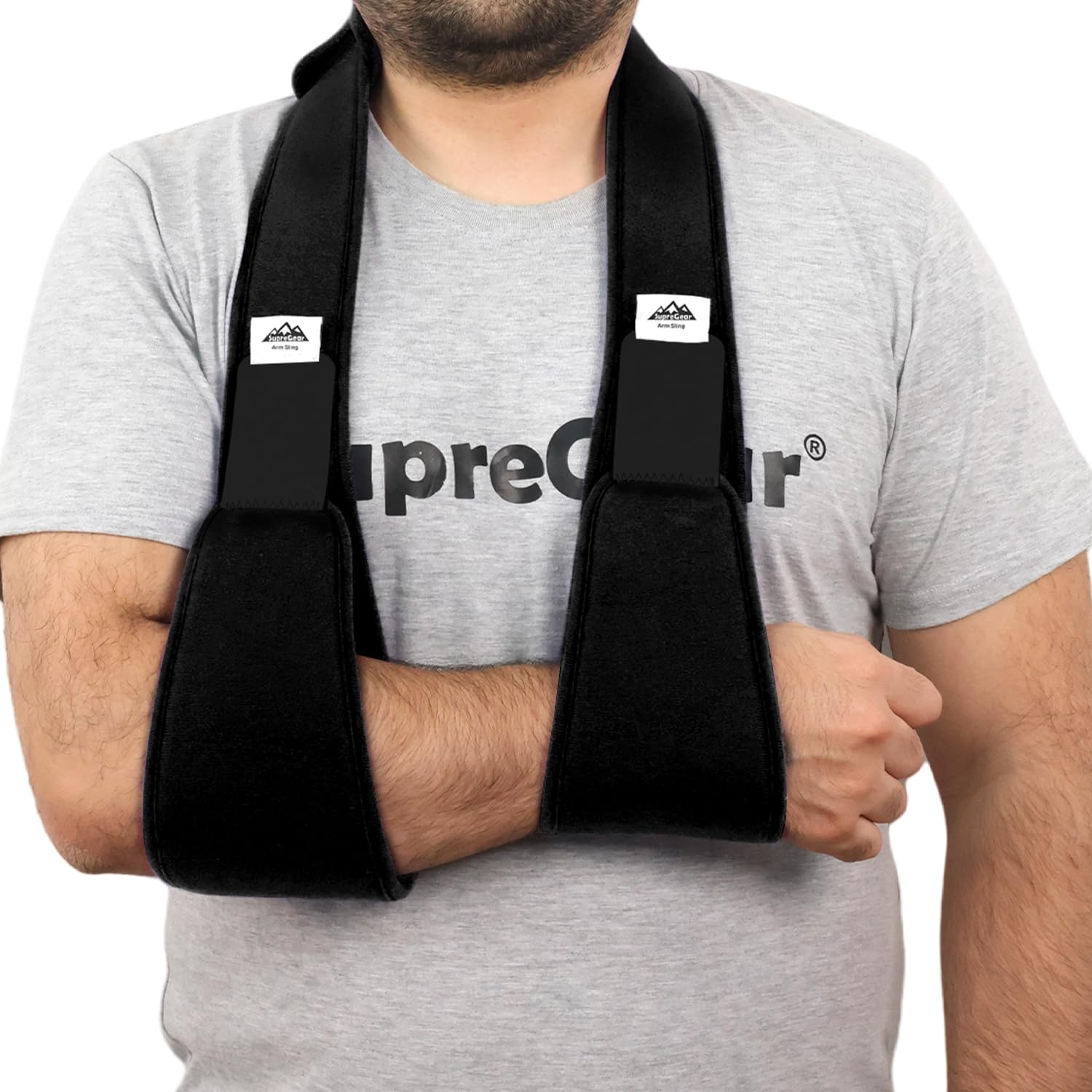 Black Left Right Arm Sling Shoulder Immobilizer Rotator Cuff Brace Men