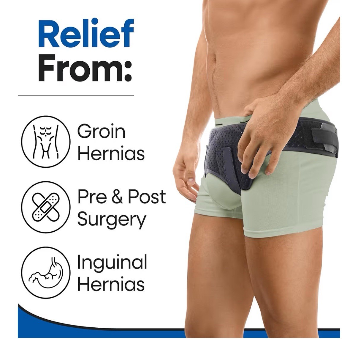 ARMSTRONG AMERICA Double Inguinal Hernia Belt for Men, Inguinal Hernia Support |