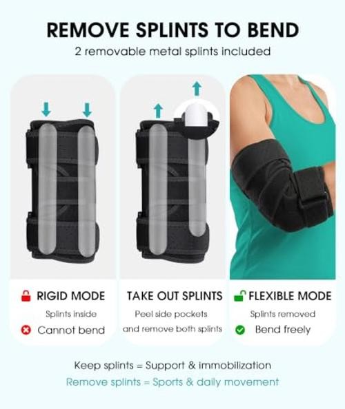 Elbow Brace for Cubital Tunnel, Ulnar Nerve Entrapment brace | One Size Black