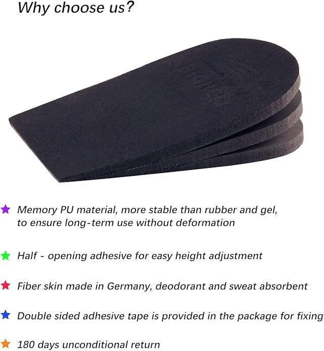 Makryn Black Heel Lifts Medium 2 Pairs