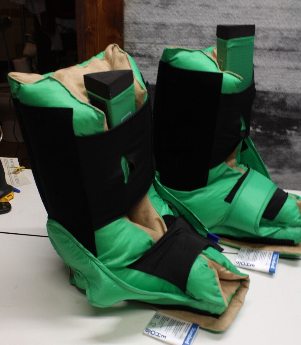 EHOB TruVue Heel Ulcer Protector Boot Green Made in the USA with Wedges