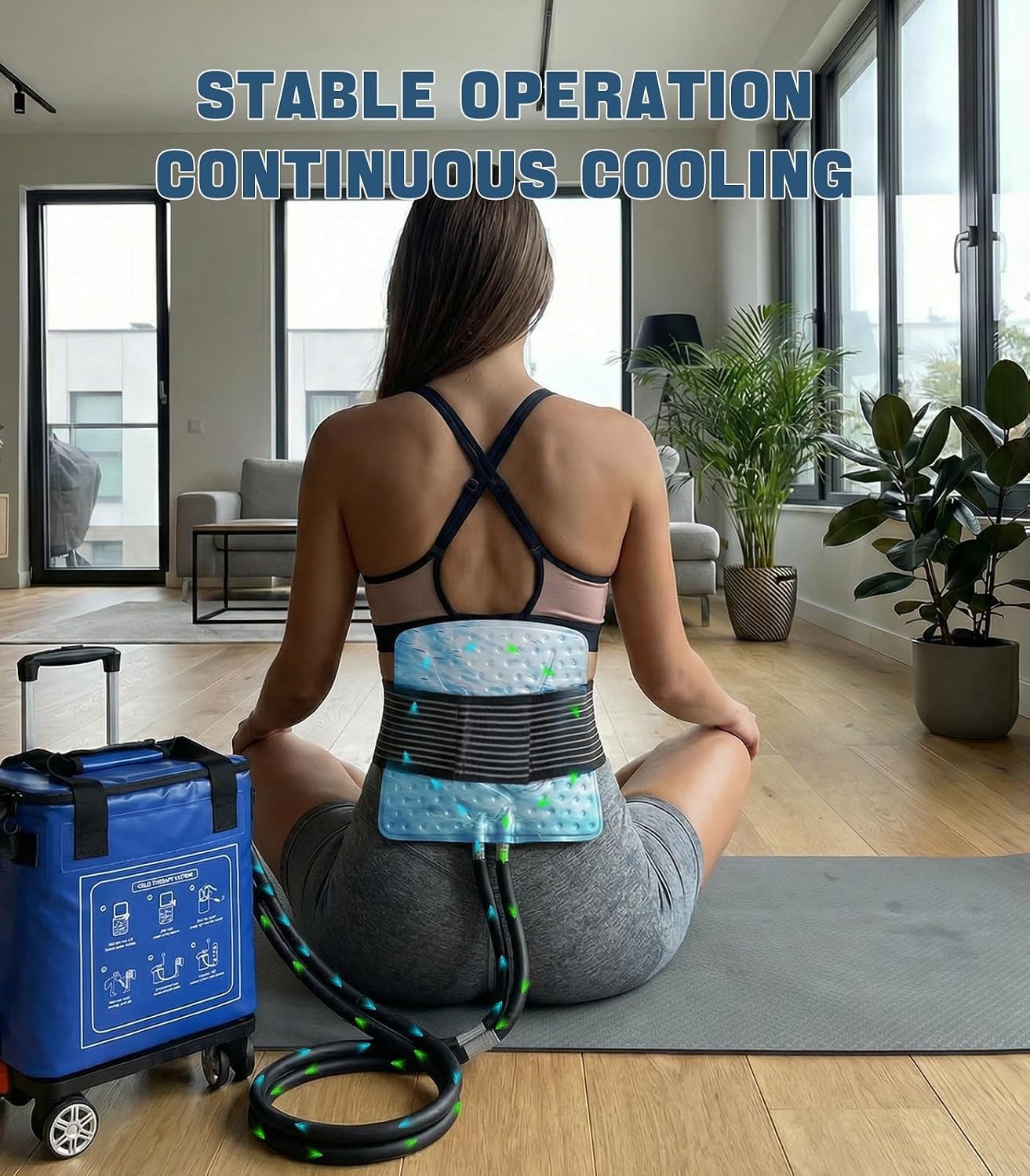 Cold Therapy Machine 19QT Knee Shoulder Hip Ankle Timer Remote Quiet Pump