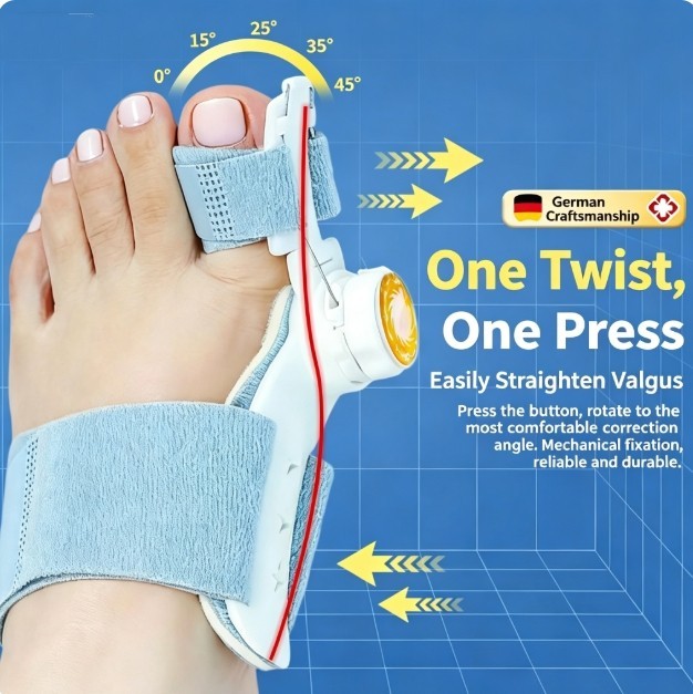 Bunion Corrector for Women & Men – Adjustable Big Toe Splint Gray-1PACK