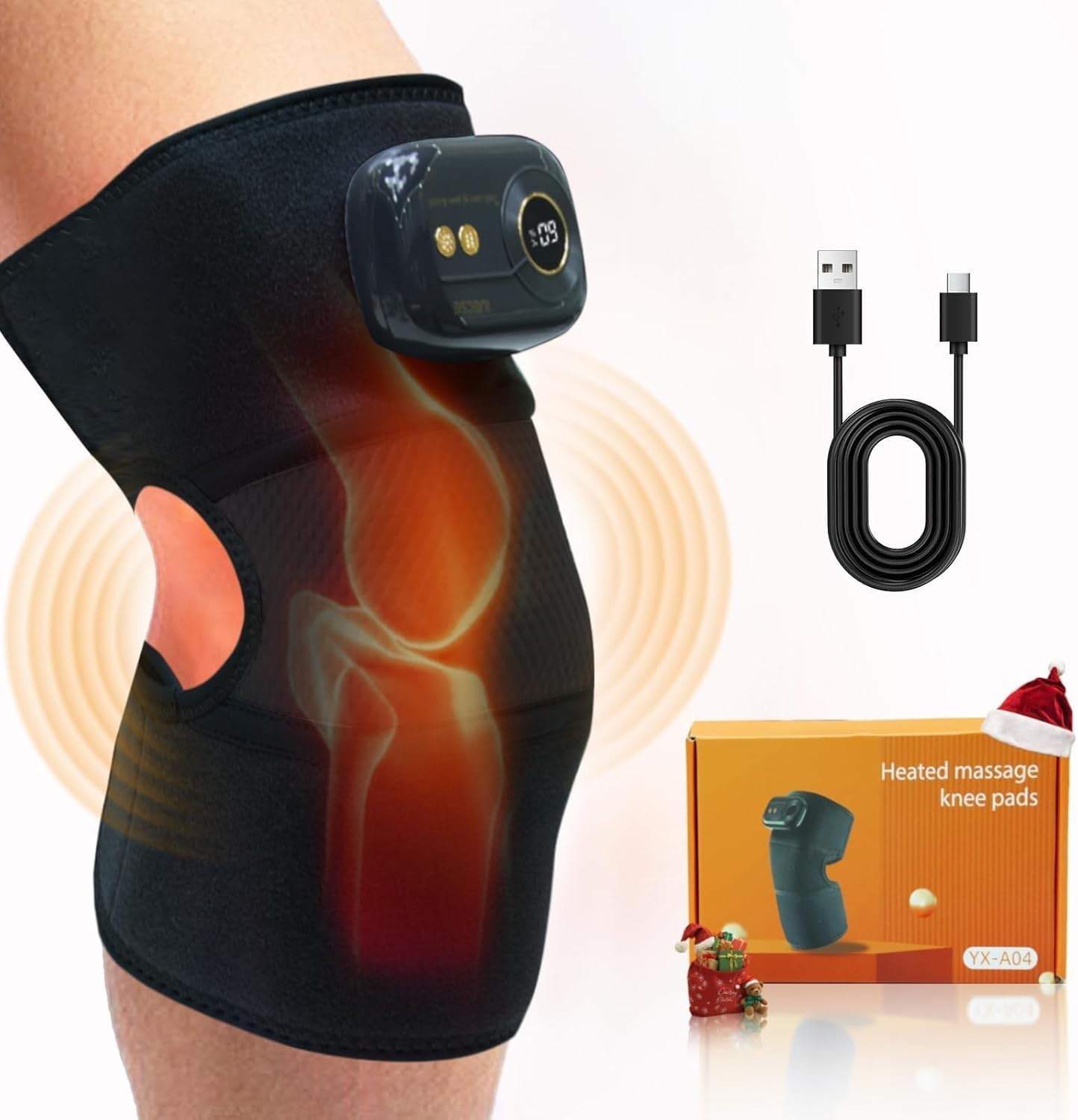 Rodillera Para Dolor Masajeador De Rodillas Hombro y Brazo Con Calor Recargables