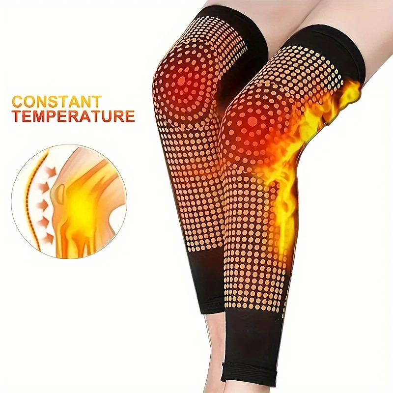 Knee Pads Set, 2 Pcs/set, 45 ° C Heat Therapy, Black, Polyester, Outdoor Sports,