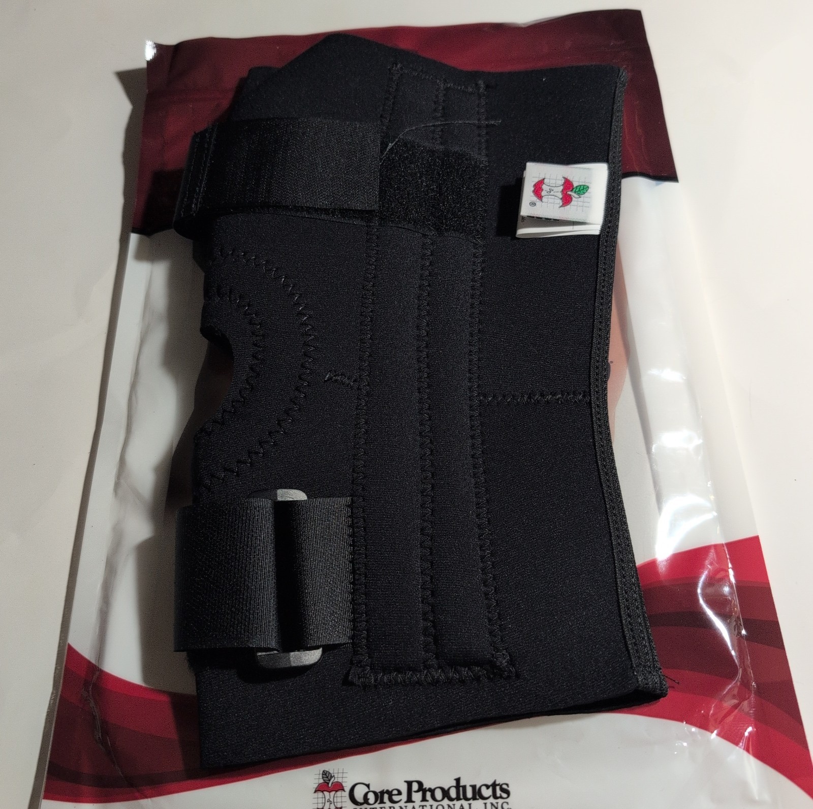 Swede-O Neoprene Open Patella Knee Sleeve Core Products Large Adjustable Black
