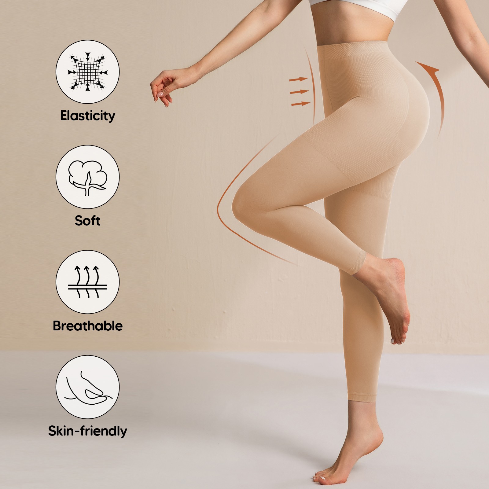Compression Pantyhose for Women 8-15mmHg Graduated Compression Stockings S-XXL