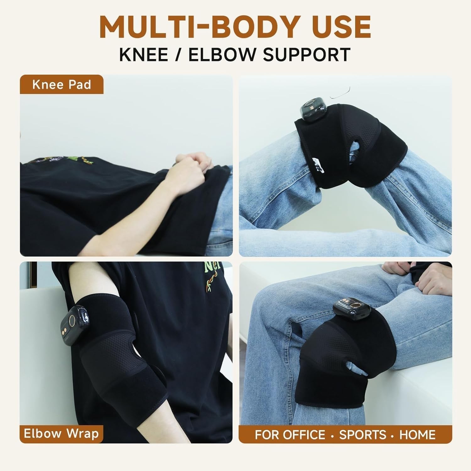 Rodillera Para Dolor Masajeador De Rodillas Hombro y Brazo Con Calor Recargables