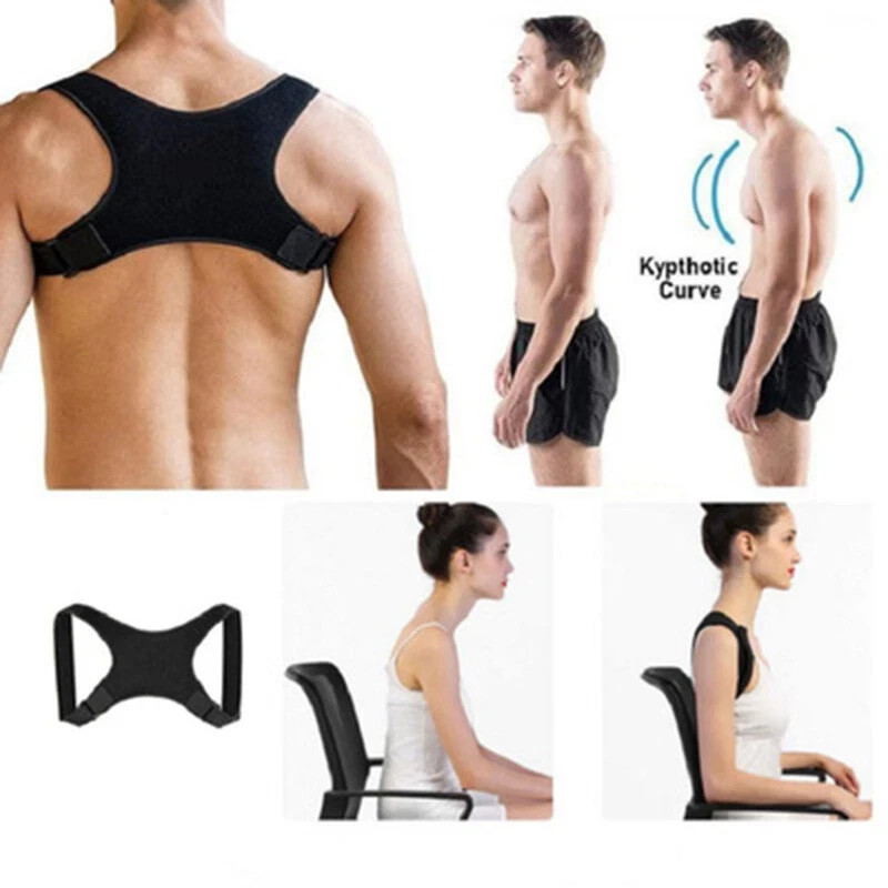 **Adjustable Posture Corrector Back Support Belt – Breathable Ergonomic Brace fo