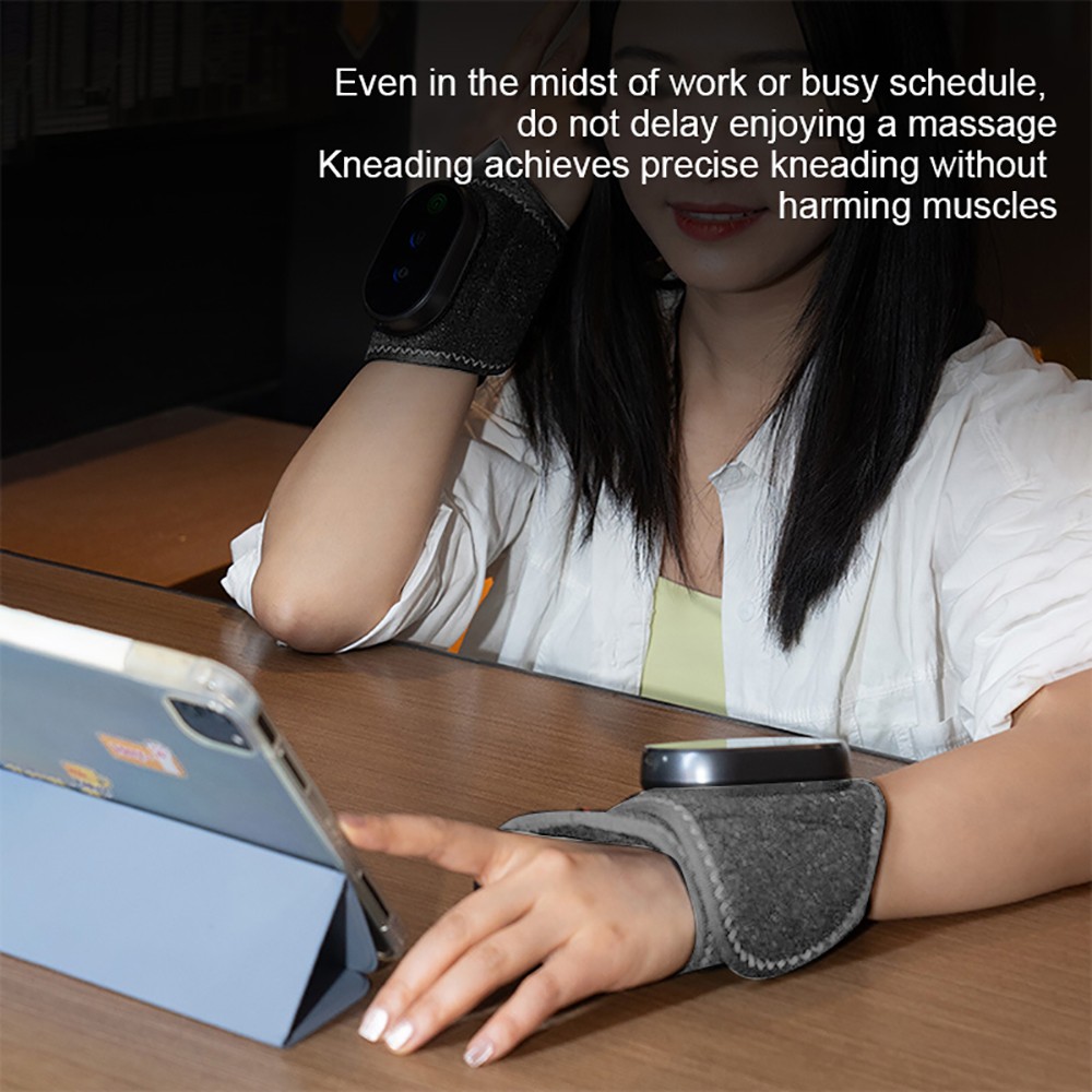 Rechargeable Heated Wrist Vibration Massage Wristband Relieve Hand Pain Work Use