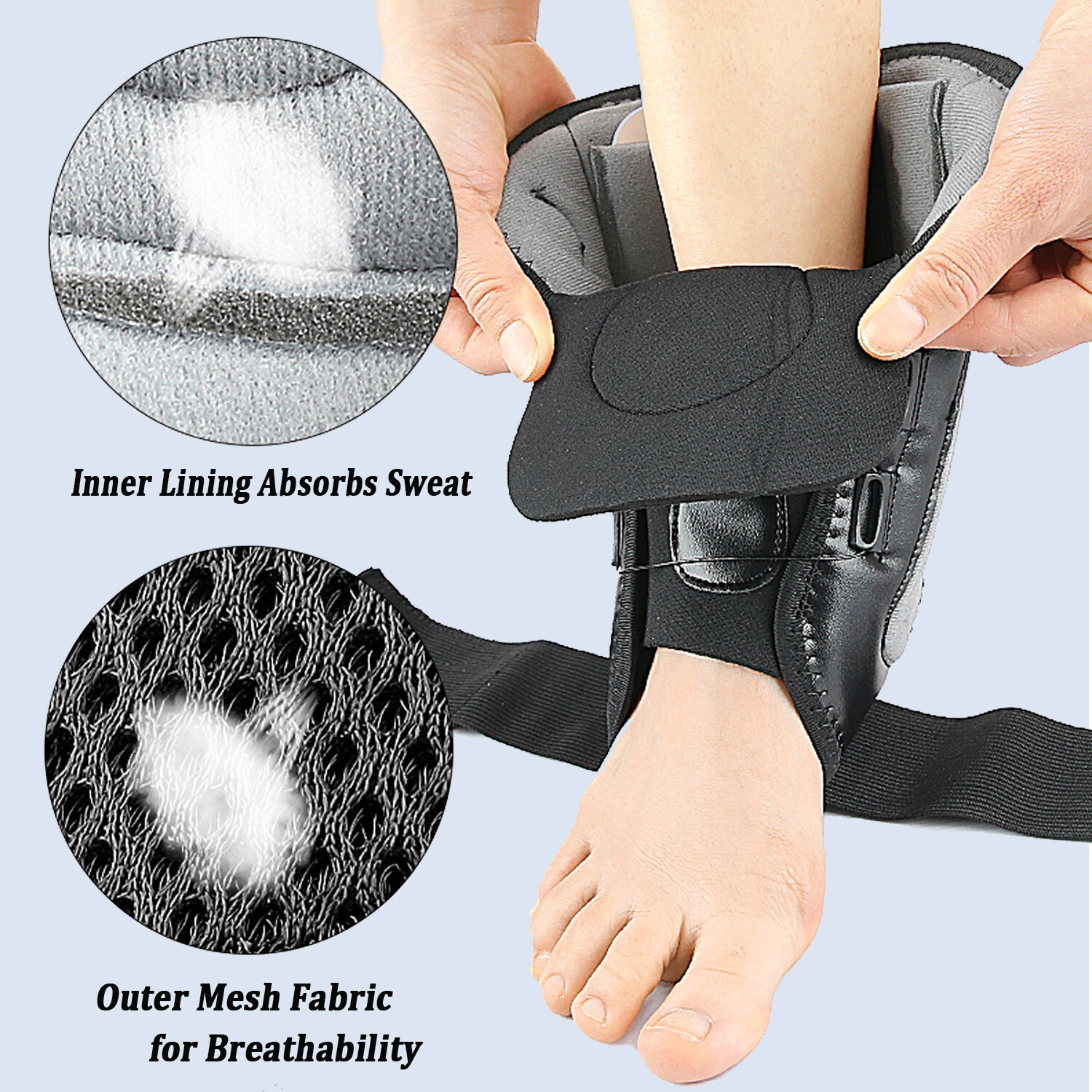ANKLE BRACE COMPRESSION SUPPORT STABILIZER WRAP Sprain PAIN RELIEF FOOT US