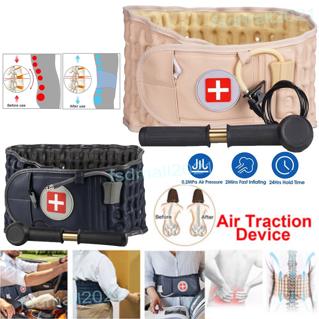 Decompression Lumbar Belt Waist Brace Spinal Lower Air Traction Back Pain Relief