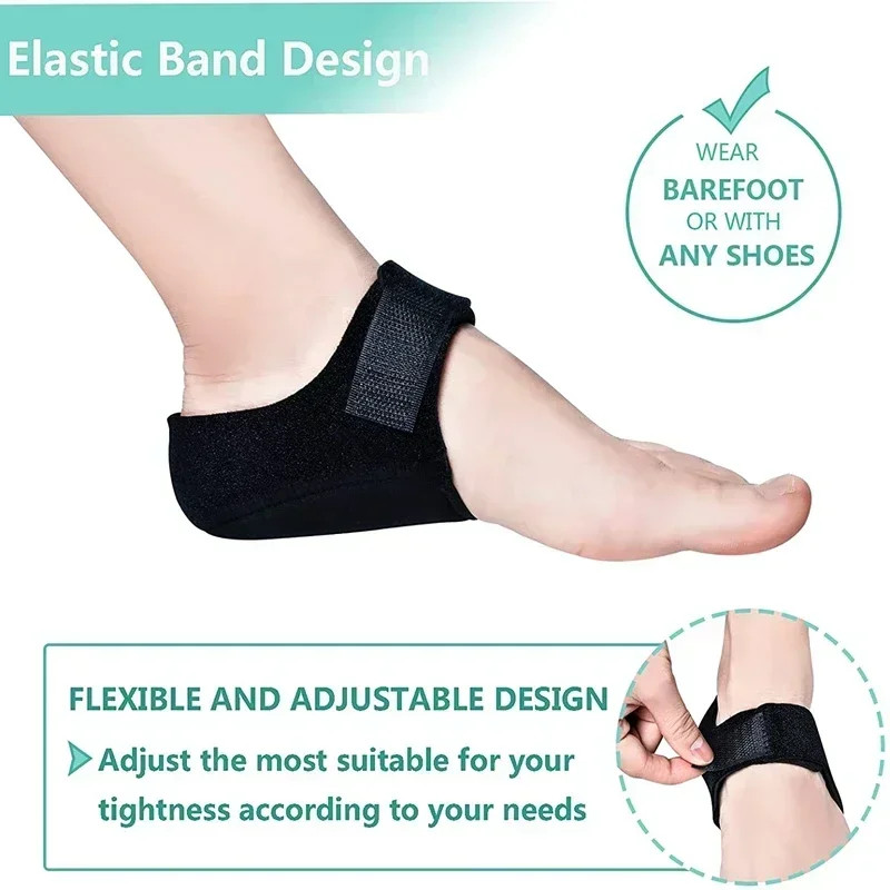 Plantar Fasciitis Insoles Silicone Heel Protector for Spurs Shock Absorption Hee