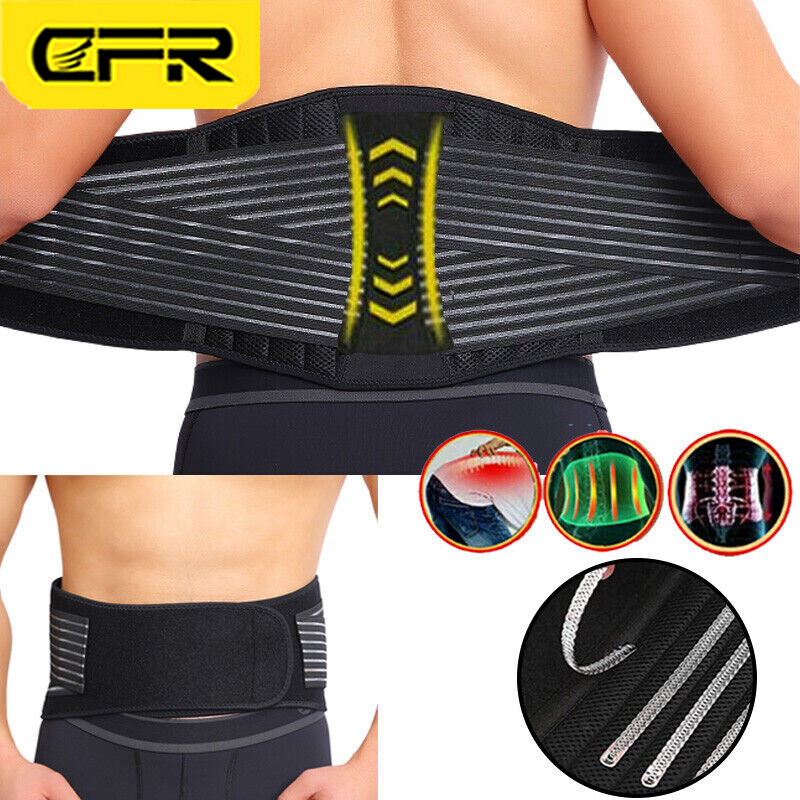 Lower Back Support Lumbar Waist Belt Brace Double Pull Breathable Belt Men Women