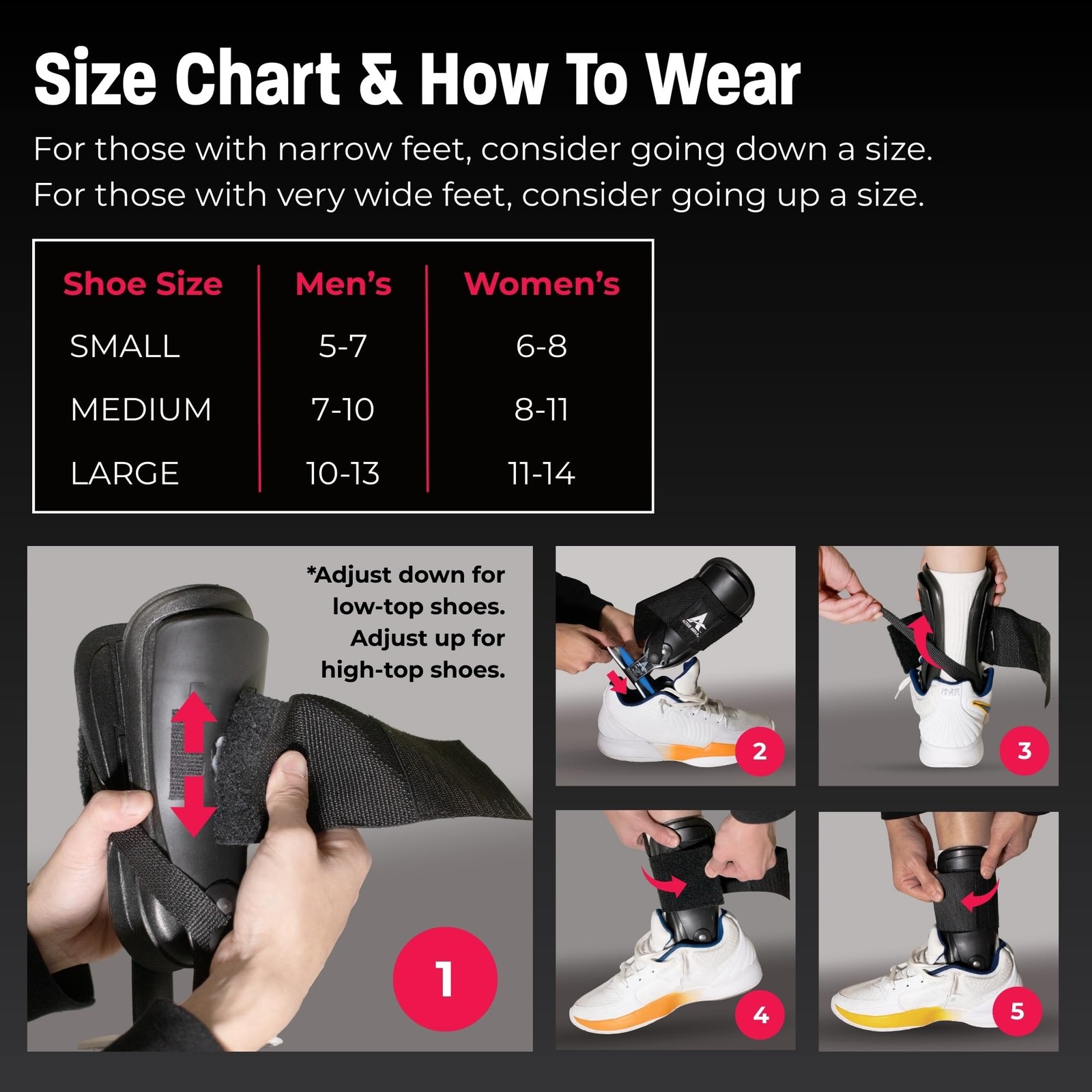 Cramer Active Ankle T2 Ankle Brace Large White Men 10-13 Women 11-14