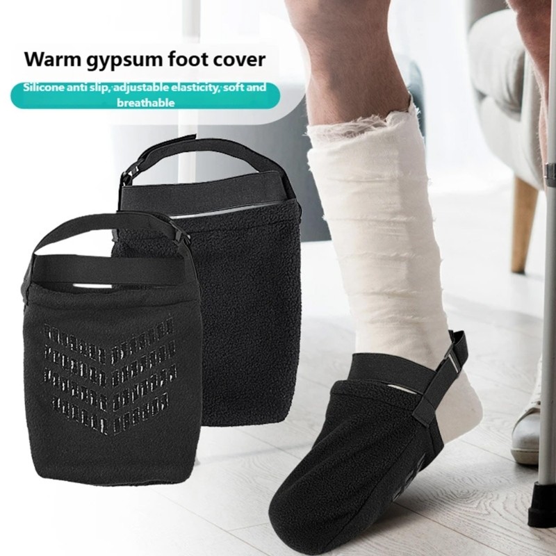 Fleece Foot Sleeve Cast Socks For Cool Weather Comfort And Recovery Support