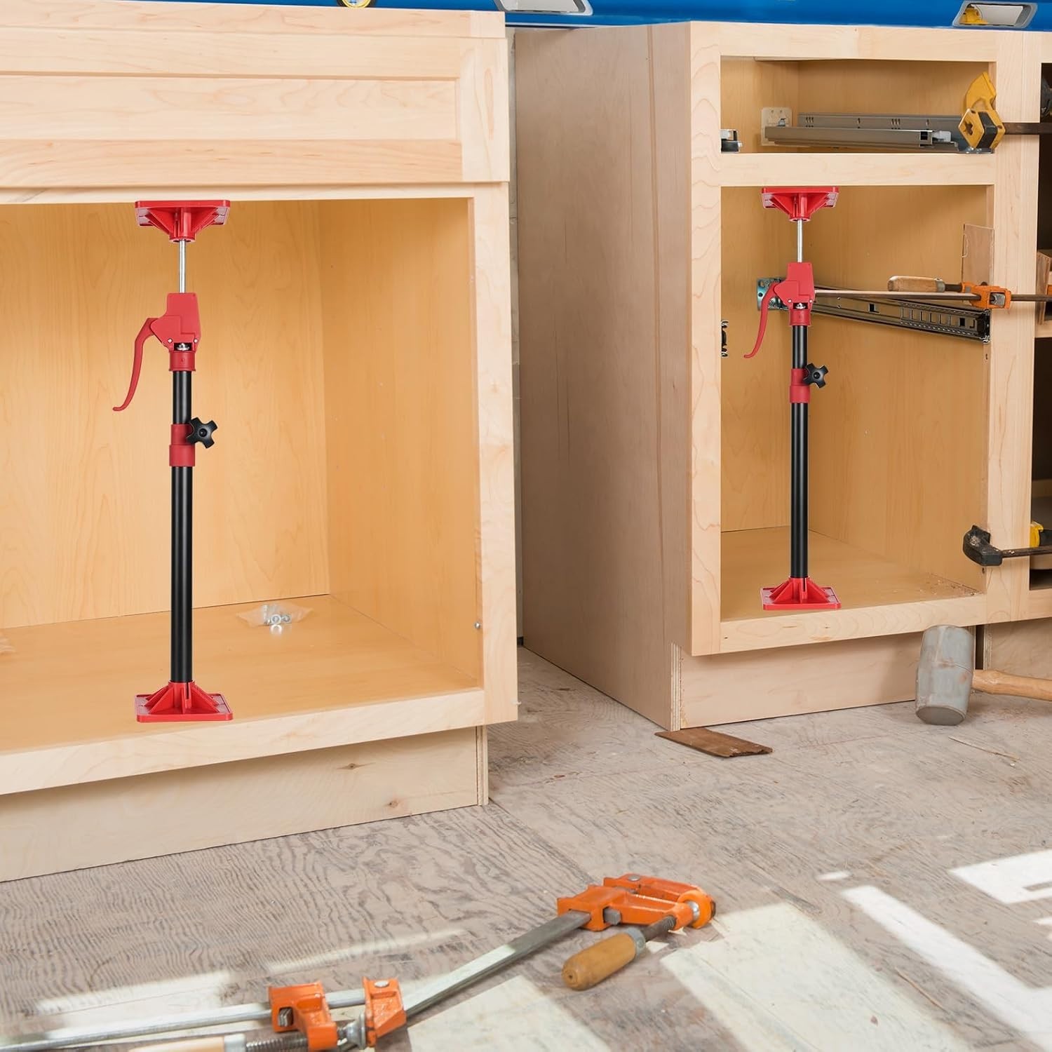 Adjustable Cabinet Jack Support Pole 19.7″-45.3″ – 2 Pack for Safe Installation