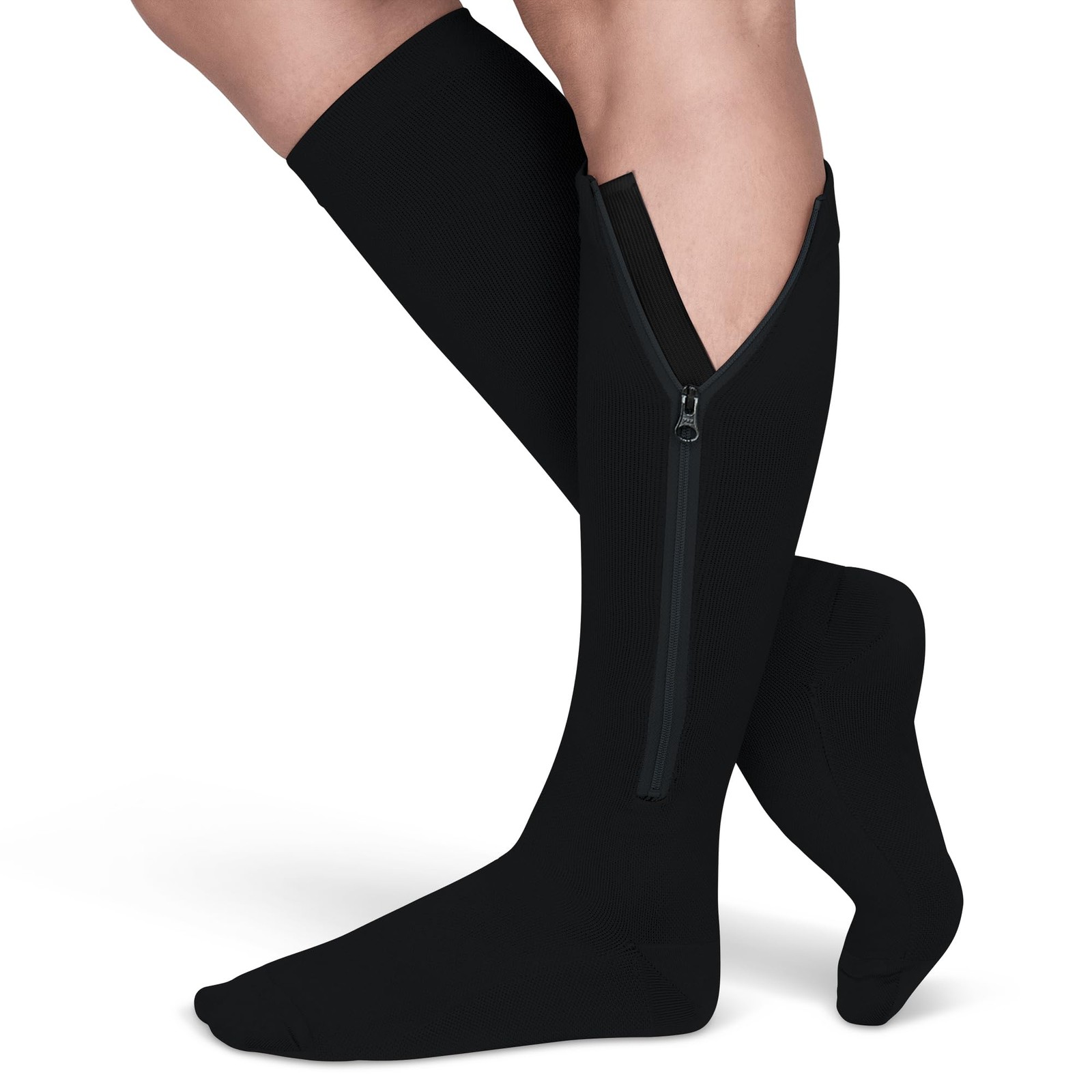 ™ Zipper Compression Socks for Men & Women, 2030mmHg Closed Toe Graduated Zip…