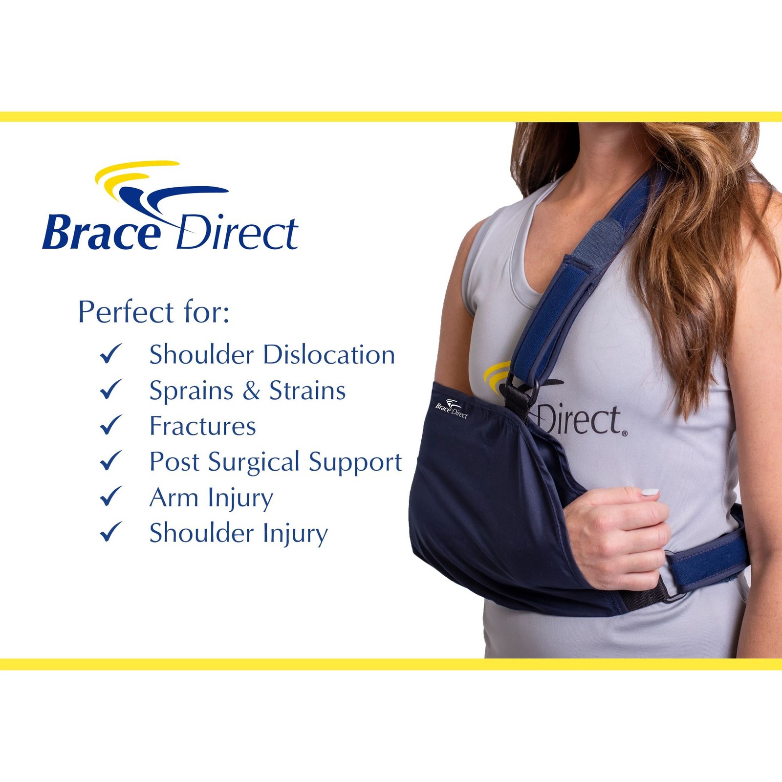 Standard Shoulder Immobilizer- Adjustable Arm Sling- Dislocation, Sprain &
