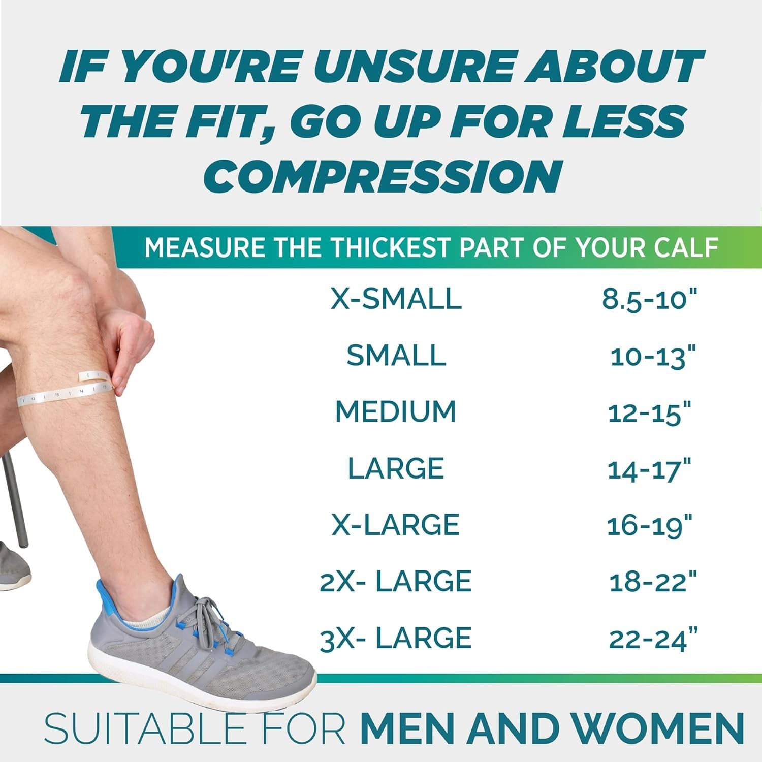 Multi-Purpose Calf Compression Sleeves – Ideal for Running & Sports Activities