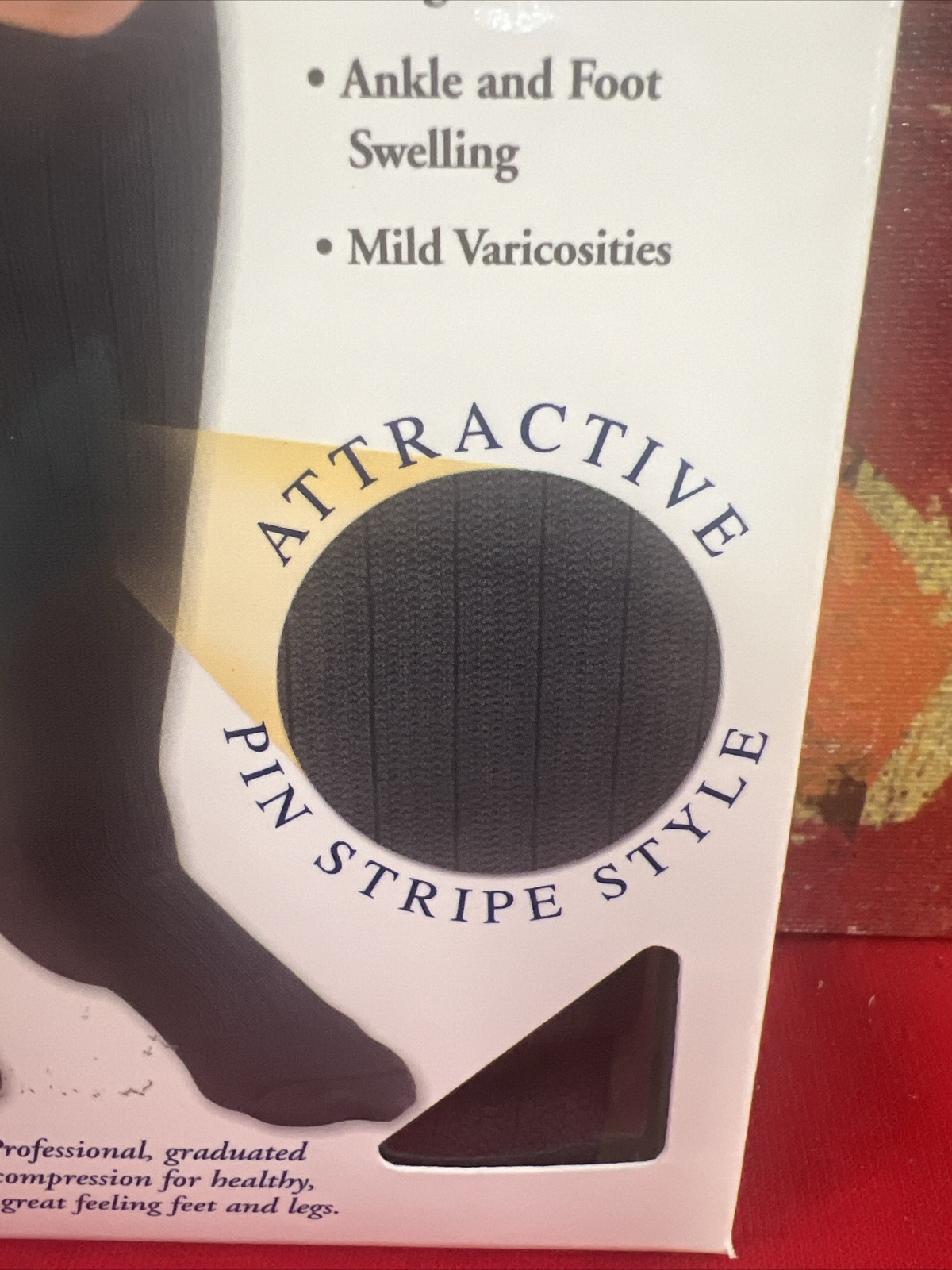 ACTIVA Microfiber Dress Socks Men 20-30mmHG Graduated Compression Grey Small NIB