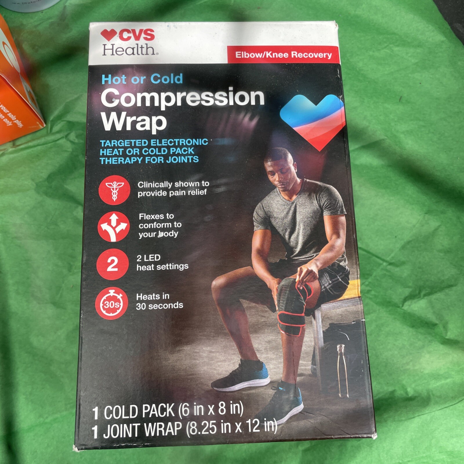 CVS Health Hot or Cold Compression Wrap w Targeted Electronic Heat or Cold Pack