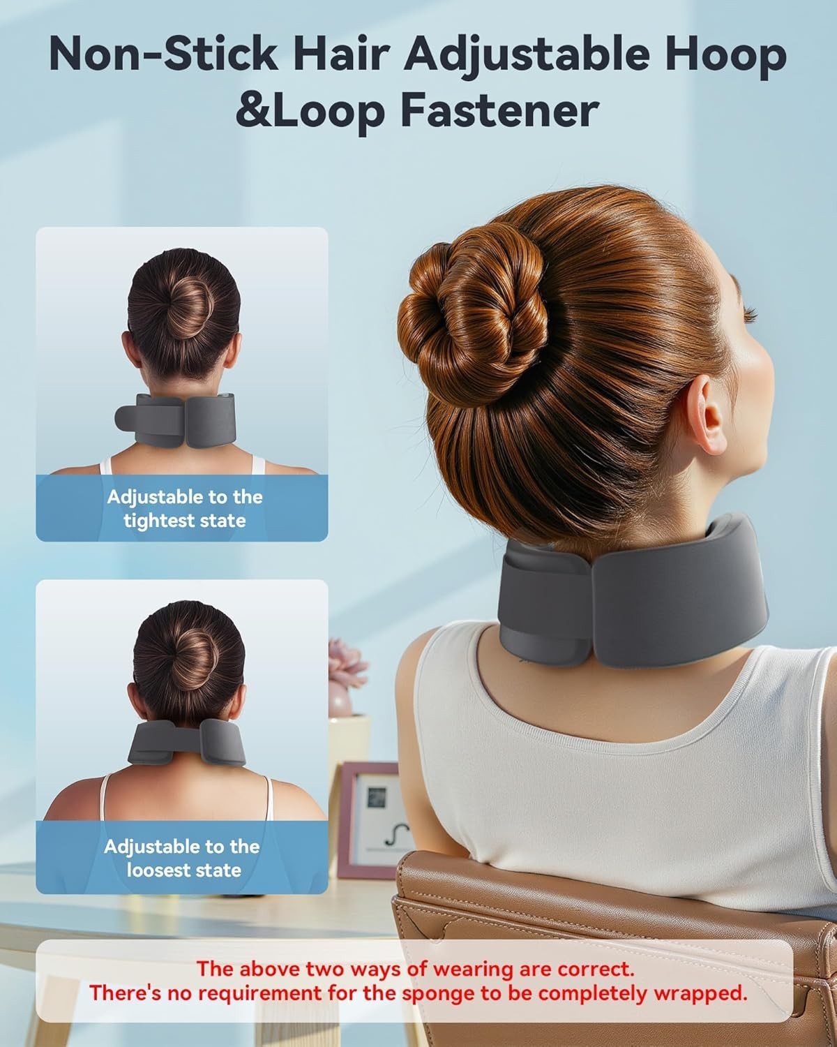Collarín cervical suave para dormir, alivia el dolor de cuello y proporciona