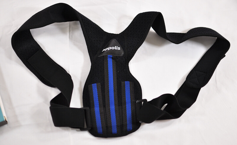 Appolis posture corrector minisize light weight elastic hook & loop closure blac