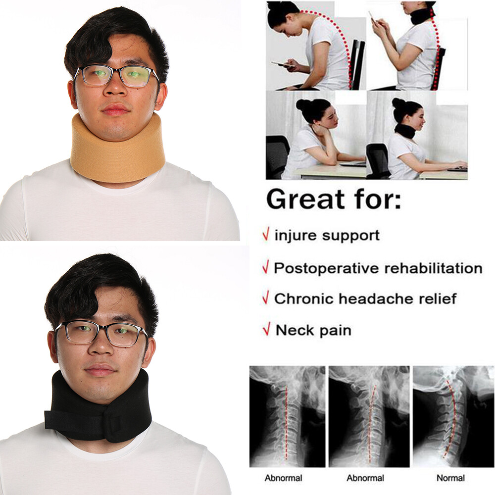 Neck Brace Cervical Support Color Adjustable Traction Firm Foam Pain Relief Soft