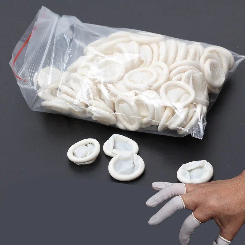 20/200pc Rubber Finger Protector Covers Wear-Resistant Highly Elastic Anti-Slip