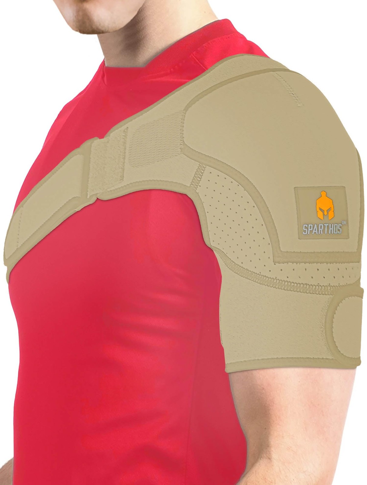 Sparthos Shoulder Brace – Support Sleeve for Torn Universal, Desert Beige