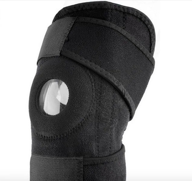 Knee Brace Compression Sleeve Hinged Joint Support Open Patella Stabilizer Wrap