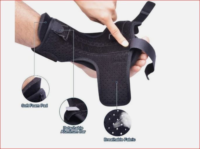 Plantar Fasciitis Night Splint Adjustable Foot Drop Ankle Brace Support Toe Pain