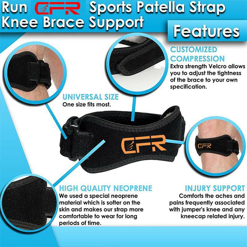 Knee Support Patella Stabilizer Strap Band Tendon Brace Pain Sports Gym Joint BM
