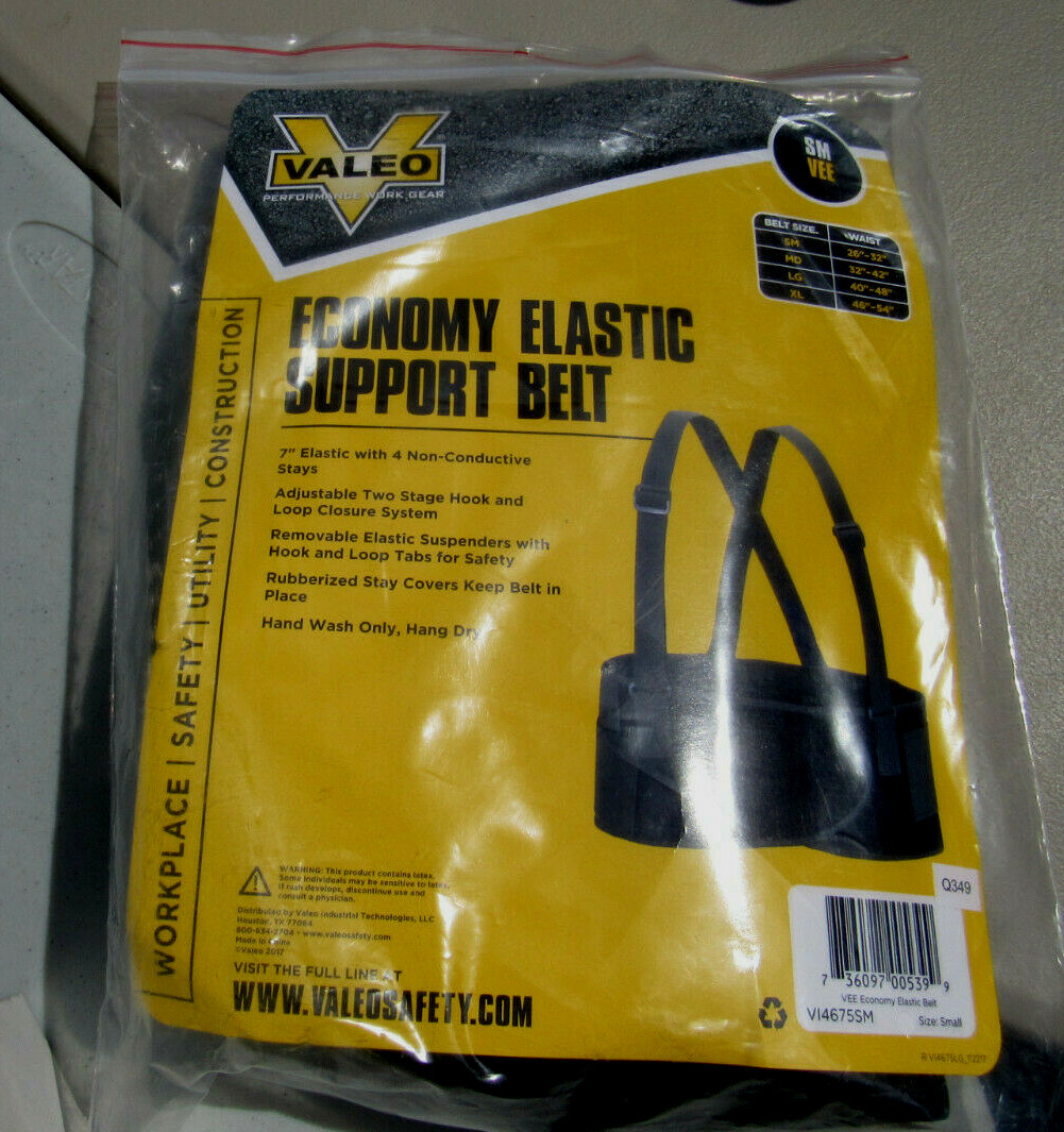 Valeo Economy Elastic Support Belt – Small – #VI4675SM – 26″ – 32″ Waist